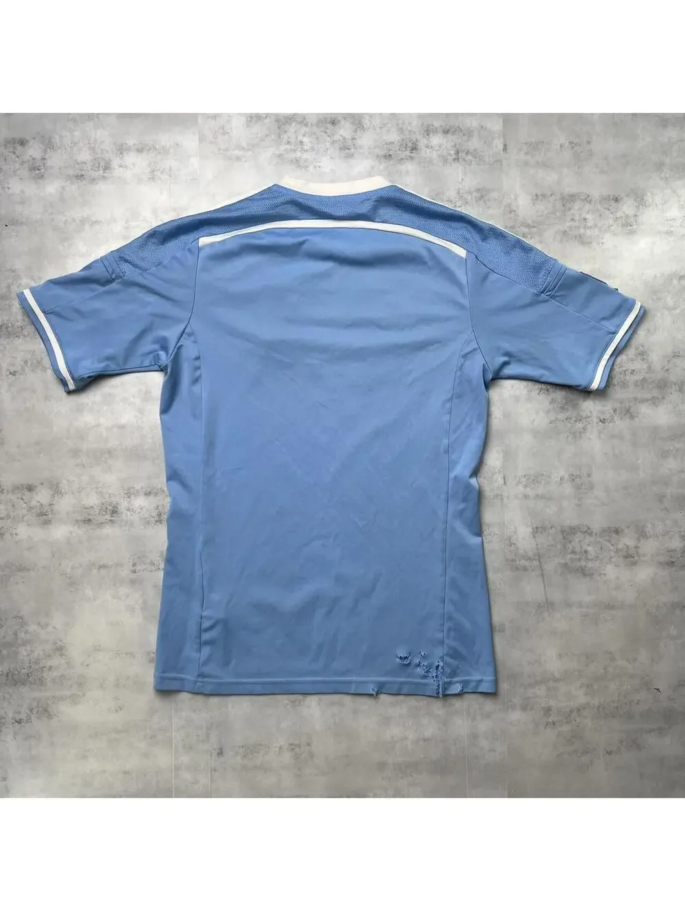 Y2K Blue Adidas New York City FC Distressed Soccer Jersey